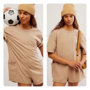 Freepeople Movement Hot Shot Romper S NWOT Mocha